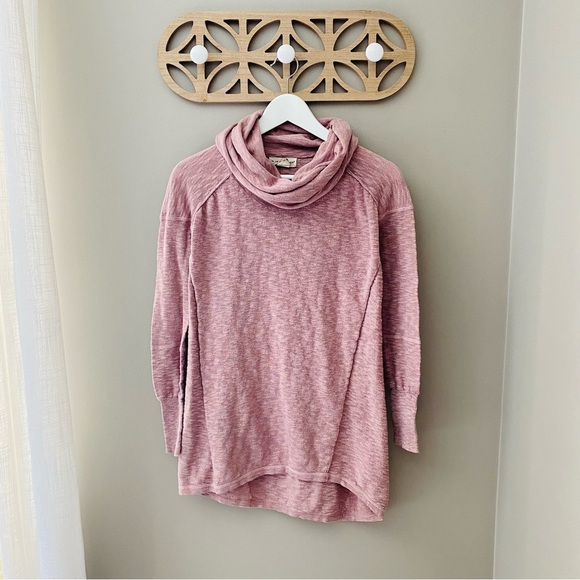 if it were me Tops - if it were me Long Sleeve Cowl Neck Top Pink Sz Small